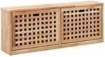 vidaXL Schuhbank 94 x 20 x 38 cm Walnussholz Massiv 247599