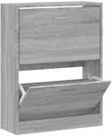 vidaXL Schuhschrank Grau Sonoma 63x24x81 cm Holzwerkstoff 342562