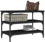 vidaXL Schuhbank Schwarz 70x38,5x49 cm Holzwerkstoff