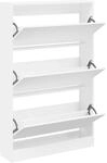 vidaXL Schuhschrank Wei&szlig; 80x21x125,5 cm Holzwerkstoff 839924