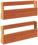 vidaXL Wand-Schuhregale 2 Stk Wachsbraun 59x8,5x23,5 cm Massivholz 844489