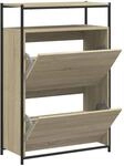 vidaXL Schuhschrank Sonoma-Eiche 75x34x112 cm Holzwerkstoff 840035