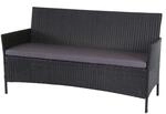 MCW 3-Sitzer Poly-Rattan Gartenbank Hamar anthrazit Kissen anthrazit