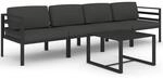 vidaXL 5-tlg Garten-Lounge-Set mit Kissen Aluminium Anthrazit Modell 2
