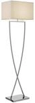 Lucande Stehlampe Evaine 9624551 Modern in Wei&szlig; aus Metall 1-flammig E27