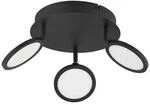 Lindby LED Deckenleuchte Manel 10013034 Dimmbar Modern in Schwarz aus Metall