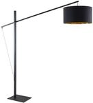 Arcchio Stehlampe Bogenleuchte Mossa 9626445 Modern in Schwarz aus Metall 1-flammig