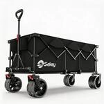 Sekey XXXL Bollerwagen Faltbar 200KG 300L Schwarz