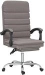 vidaXL B&uuml;rostuhl mit Massagefunktion Taupe Stoff 349723
