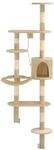 vidaXL Wandkratzbaum mit Sisal-KratzS&auml;ulen 194 cm Beige