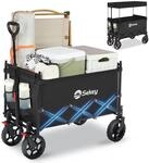 Sekey Faltbarer Bollerwagen mit Dach Tragf&auml;higkeit von 150 kg Schwarz