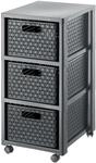 Rotho Tower mit Rollen Country 3 x A4 Anthrazit