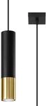 Sollux Lighting H&auml;ngeleuchte Loopez 1 Schwarz Gold