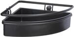 Wenko Eckablage Molinella 30 cm x 8 cm x 21,5 cm Edelstahl-Kunststoff Schwarz