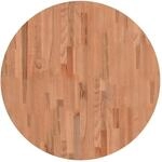 vidaXL Tischplatte &Oslash;80x2,5 cm Rund Massivholz Buche 355939