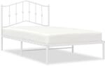 vidaXL Bettgestell mit Kopfteil Metall Wei&szlig; 100x190 cm Modell 191925293