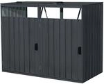 Axi M&uuml;lltonnenbox Owen Metall 2 x 240, Anthrazit