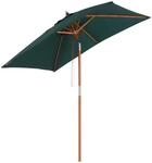 Outsunny Sonnenschirm Holz Bambus Polyester L200 x B150 x H235 cm