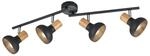 Reality Spot Latika 4-flammig Schwarz Matt 71 cm x 13,5 cm