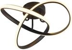 Reality LED Deckenleuchte Meo 15 cm x 40 cm x 40 cm Schwarz Matt