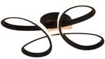 Trio LED Deckenleuchte Fly 40 cm x 7,5 cm x 40 cm Schwarz Matt