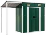 vidaXL Gartenhaus mit Schleppdach Gr&uuml;n 277x110,5x181 cm Stahl 1843664