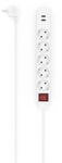Hama Steckdosenleiste 5-fach USB-A 17W Schalter 1,4 m Wei&szlig;
