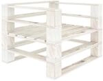 vidaXL Outdoor-Sessel Paletten Holz Wei&szlig; 49332