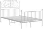 vidaXL Bettgestell Wei&szlig; Metall 120x200 cm723139