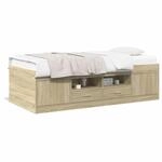 vidaXL Tagesbett mit Schubladen ohne Matratze Sonoma-Eiche 90x200 cm 3280246