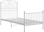 vidaXL Bettgestell Wei&szlig; Metall 90x200 cm651028