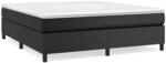 vidaXL Boxspringbett Schwarz 160x200 cm Kunstleder1465993