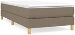 vidaXL Boxspringbett Taupe 100x200 cm Stoff1376980