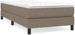vidaXL Boxspringbett Taupe 90x200 cm Stoff1377413