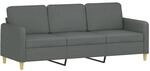 vidaXL 3-Sitzer-Sofa Dunkelgrau 180 cm Stoff 359487