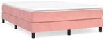 vidaXL Boxspringbett Rosa 140x200 cm Samt1395309
