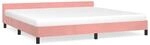 vidaXL Bettgestell mit Kopfteil Rosa 200x200 cm Samt Modell 41368146