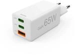 Hama Schnellladeger&auml;t GaN 2x USB-C 1x USB-A Mini-Ladeger&auml;t PD 65 W Wei&szlig;