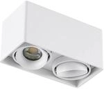 Arcchio Deckenlampe Kubika 9928030 Modern in Wei&szlig; aus Aluminium 2-flammig GU10