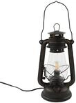 Lindby Tischlampe Laterne Raisa 9624812 Retro Vintage Antik in Braun aus Metall