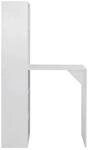 vidaXL Bartisch mit Schrank Wei&szlig; 115x59x200 cm