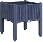 vidaXL Pflanzkasten mit Beinen Blaugrau 40x40x42 cm PP 367886