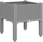 vidaXL Pflanzkasten mit Beinen Hellgrau 40x40x42 cm PP 367887