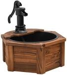 vidaXL Gartenbrunnen mit Pumpe 57x57x53 cm Massivholz Tanne