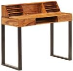 vidaXL Schreibtisch 110 x 50 x 94 cm Massivholz Akazie und Stahl 247964