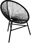 vidaXL Garten-Mondstuhl Poly Rattan Schwarz 41383