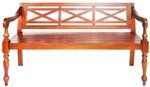 vidaXL Batavia-Bank Dunkelbraun 123 cm Massivholz Mahagoni