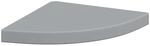 vidaXL Eck-Schweberegal Grau 35x35x3,8 cm MDF 323922