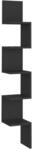 vidaXL Wand-Eckregal Schwarz 20x20x127,5 cm Holzwerkstoff 807278