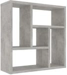 vidaXL Wandregal Betongrau 45,1x16x45,1 cm Holzwerkstoff 802952